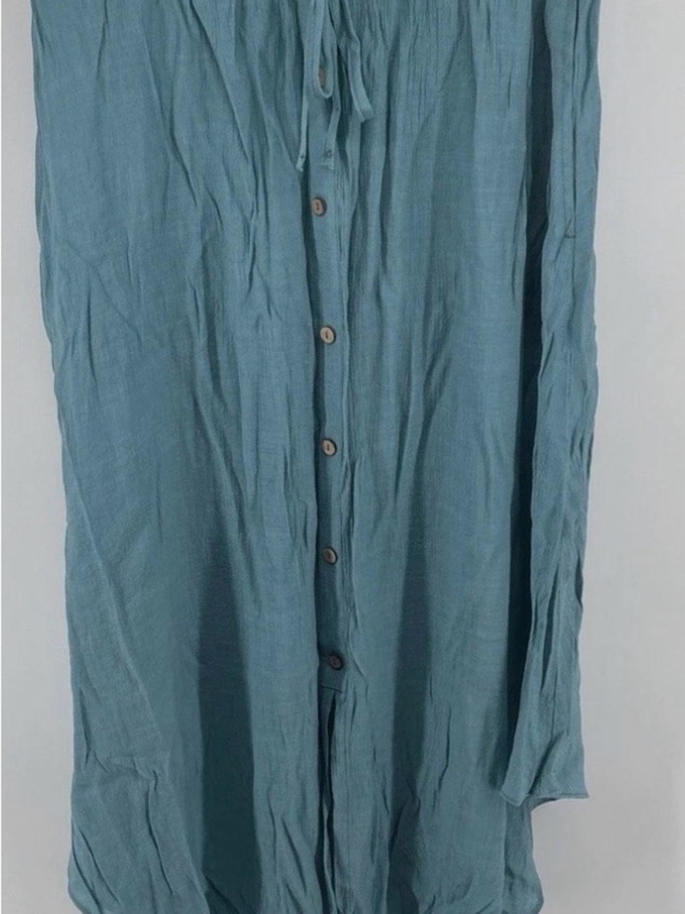 HALARA Teal Button-Front Maxi Skirt